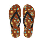 Cute Cartoon Capricorn Pattern Print Flip Flops