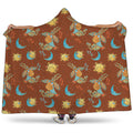 Cute Cartoon Capricorn Pattern Print Hooded Blanket