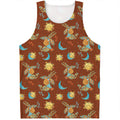 Cute Cartoon Capricorn Pattern Print Men's Tank Top