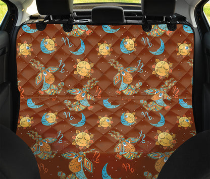 Cute Cartoon Capricorn Pattern Print Pet Car Back Seat Cover