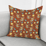 Cute Cartoon Capricorn Pattern Print Pillow Cover