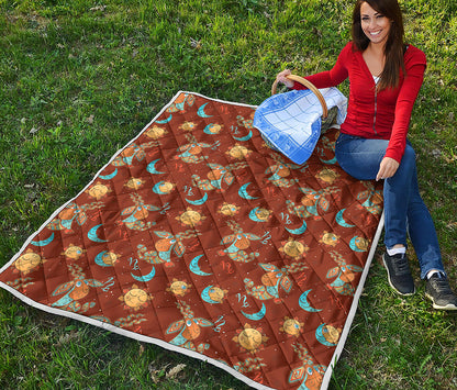 Cute Cartoon Capricorn Pattern Print Quilt