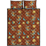 Cute Cartoon Capricorn Pattern Print Quilt Bed Set