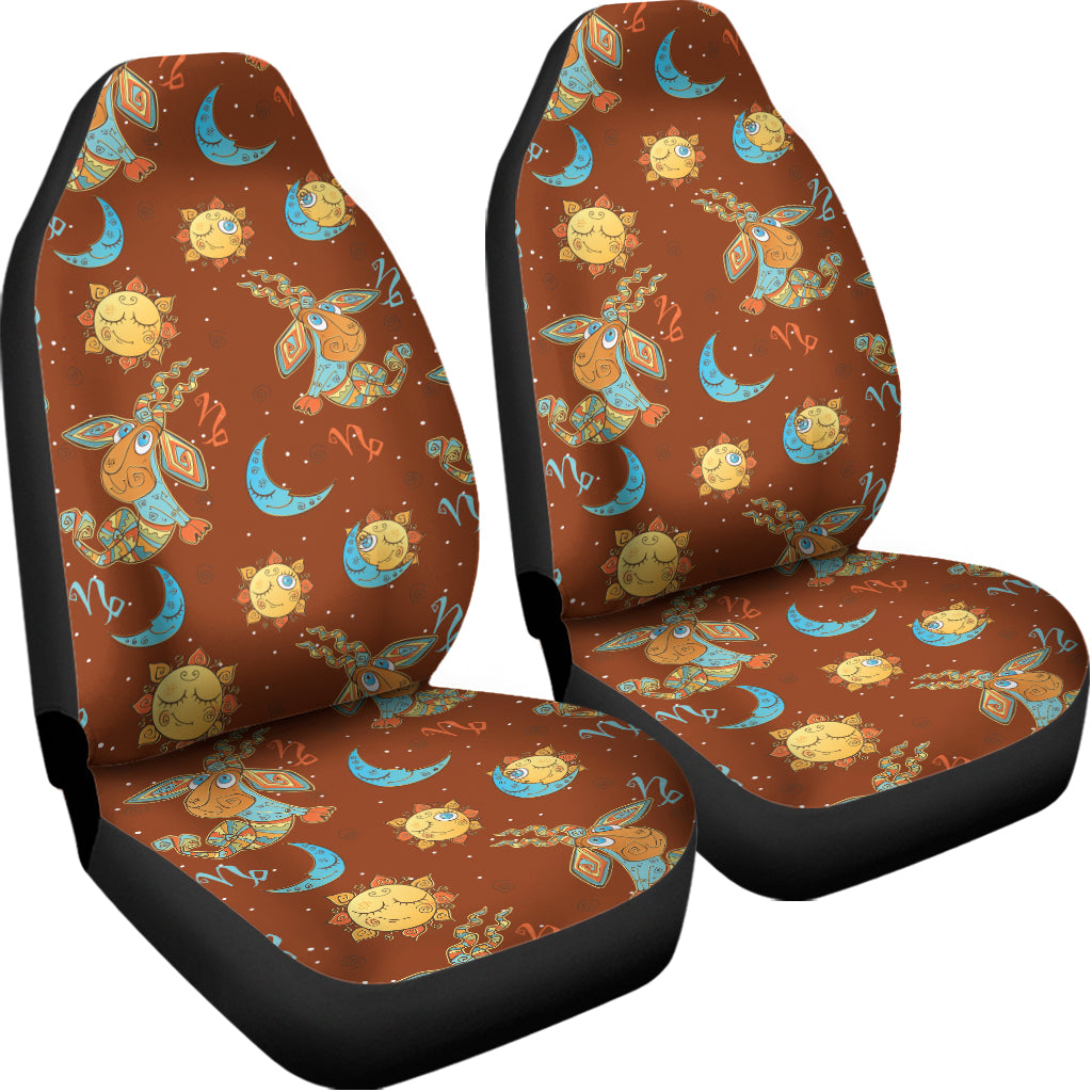 Cute Cartoon Capricorn Pattern Print Universal Fit Car Seat Covers
