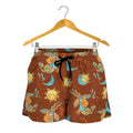Cute Cartoon Capricorn Pattern Print Women's Shorts