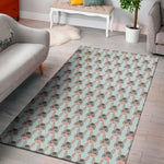 Cute Cartoon Donkey Pattern Print Area Rug