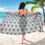 Cute Cartoon Donkey Pattern Print Beach Sarong Wrap