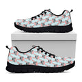 Cute Cartoon Donkey Pattern Print Black Running Shoes