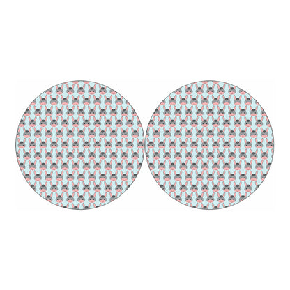 Cute Cartoon Donkey Pattern Print Car Coasters