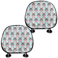 Cute Cartoon Donkey Pattern Print Car Headrest Covers
