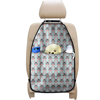 Cute Cartoon Donkey Pattern Print Car Seat Organizers