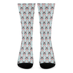 Cute Cartoon Donkey Pattern Print Crew Socks