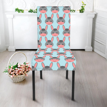 Cute Cartoon Donkey Pattern Print Dining Chair Slipcover