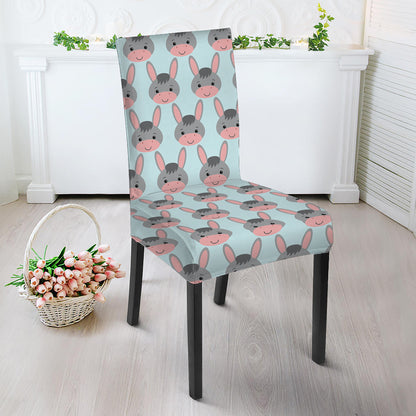 Cute Cartoon Donkey Pattern Print Dining Chair Slipcover