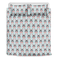 Cute Cartoon Donkey Pattern Print Duvet Cover Bedding Set