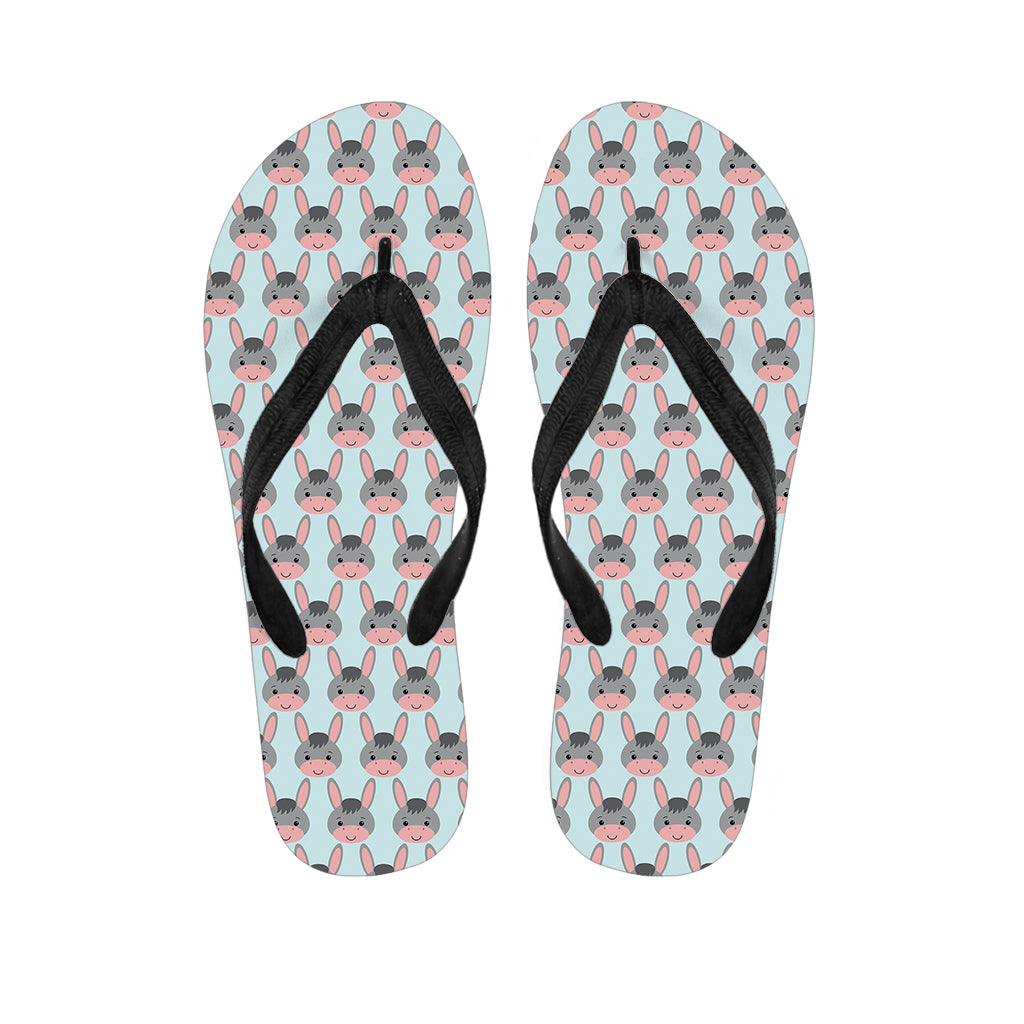 Cute Cartoon Donkey Pattern Print Flip Flops