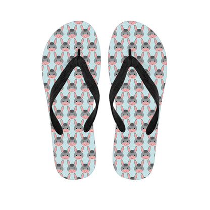 Cute Cartoon Donkey Pattern Print Flip Flops