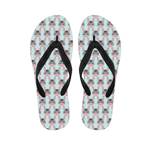 Cute Cartoon Donkey Pattern Print Flip Flops