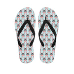 Cute Cartoon Donkey Pattern Print Flip Flops