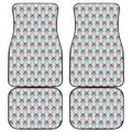 Cute Cartoon Donkey Pattern Print Front and Back Car Floor Mats