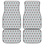 Cute Cartoon Donkey Pattern Print Front and Back Car Floor Mats