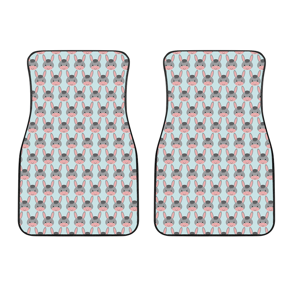 Cute Cartoon Donkey Pattern Print Front Car Floor Mats