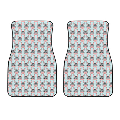 Cute Cartoon Donkey Pattern Print Front Car Floor Mats