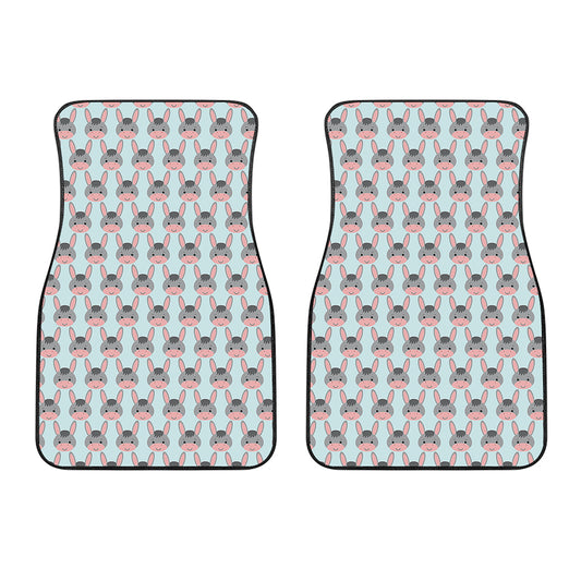Cute Cartoon Donkey Pattern Print Front Car Floor Mats