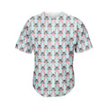 Cute Cartoon Donkey Pattern Print Men's Baseball Jersey
