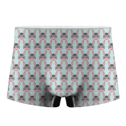 Cute Cartoon Donkey Pattern Print Men's Boxer Briefs