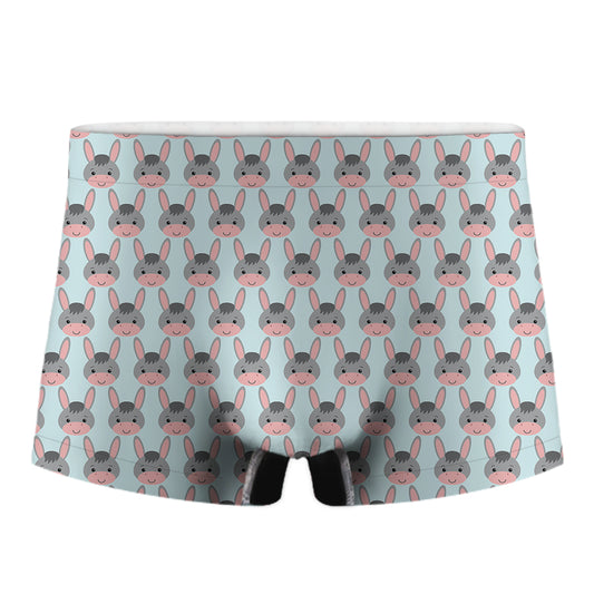 Cute Cartoon Donkey Pattern Print Men's Boxer Briefs