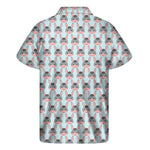 Cute Cartoon Donkey Pattern Print Men's Short Sleeve Shirt