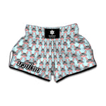 Cute Cartoon Donkey Pattern Print Muay Thai Boxing Shorts