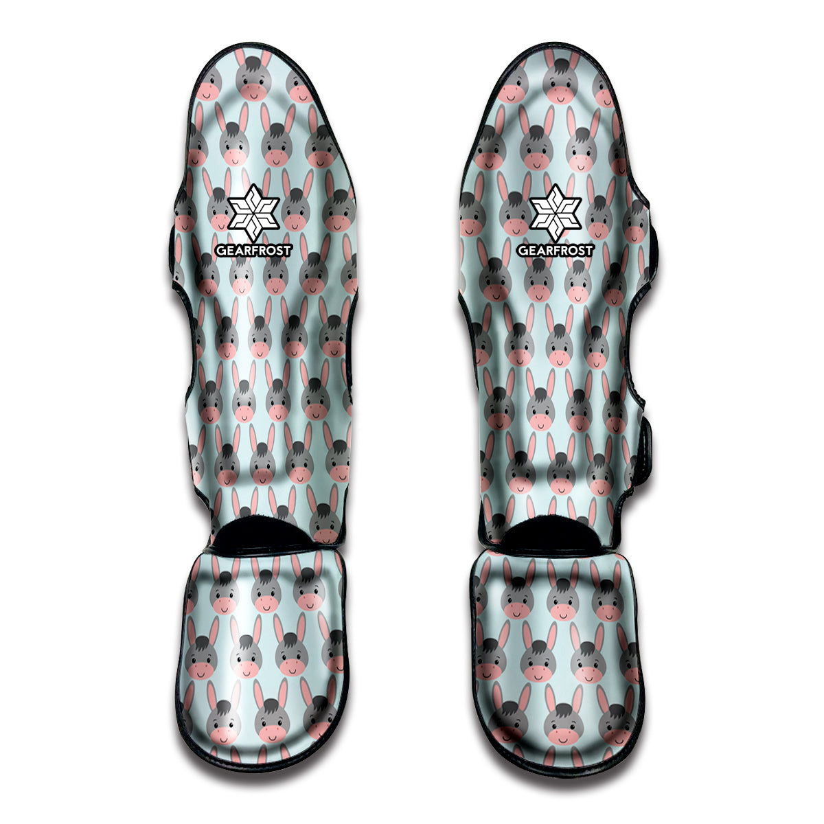 Cute Cartoon Donkey Pattern Print Muay Thai Shin Guard