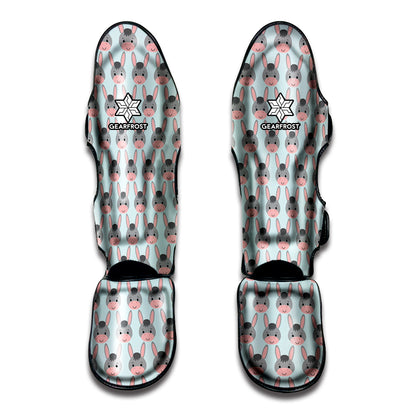Cute Cartoon Donkey Pattern Print Muay Thai Shin Guard