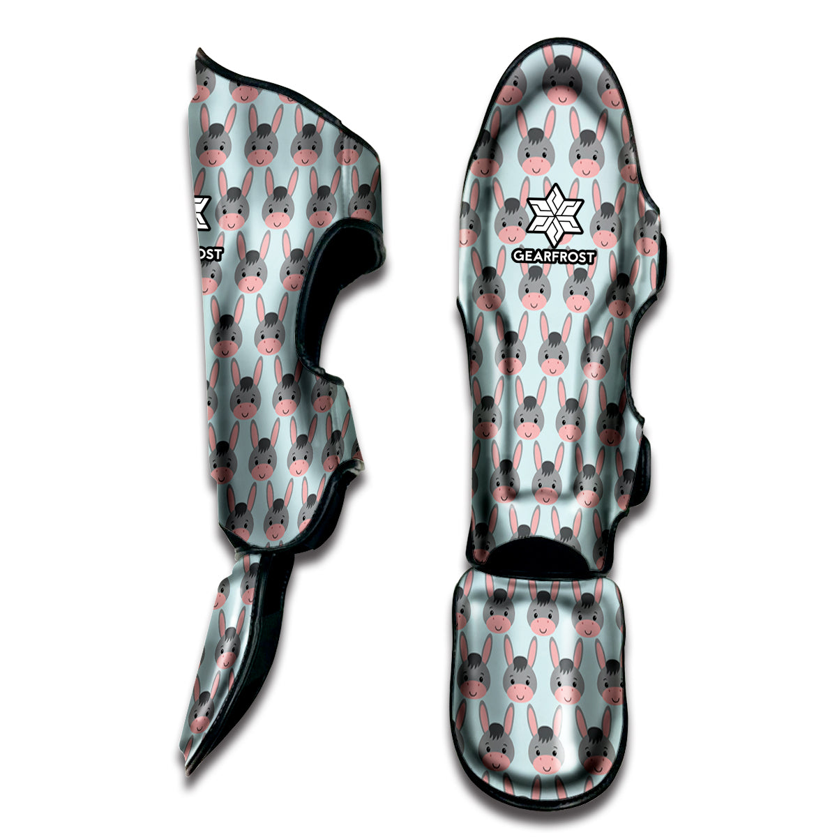 Cute Cartoon Donkey Pattern Print Muay Thai Shin Guard