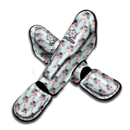 Cute Cartoon Donkey Pattern Print Muay Thai Shin Guard