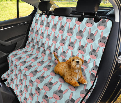 Cute Cartoon Donkey Pattern Print Pet Car Back Seat Cover