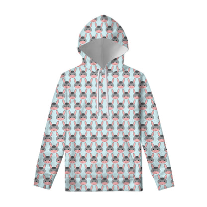 Cute Cartoon Donkey Pattern Print Pullover Hoodie