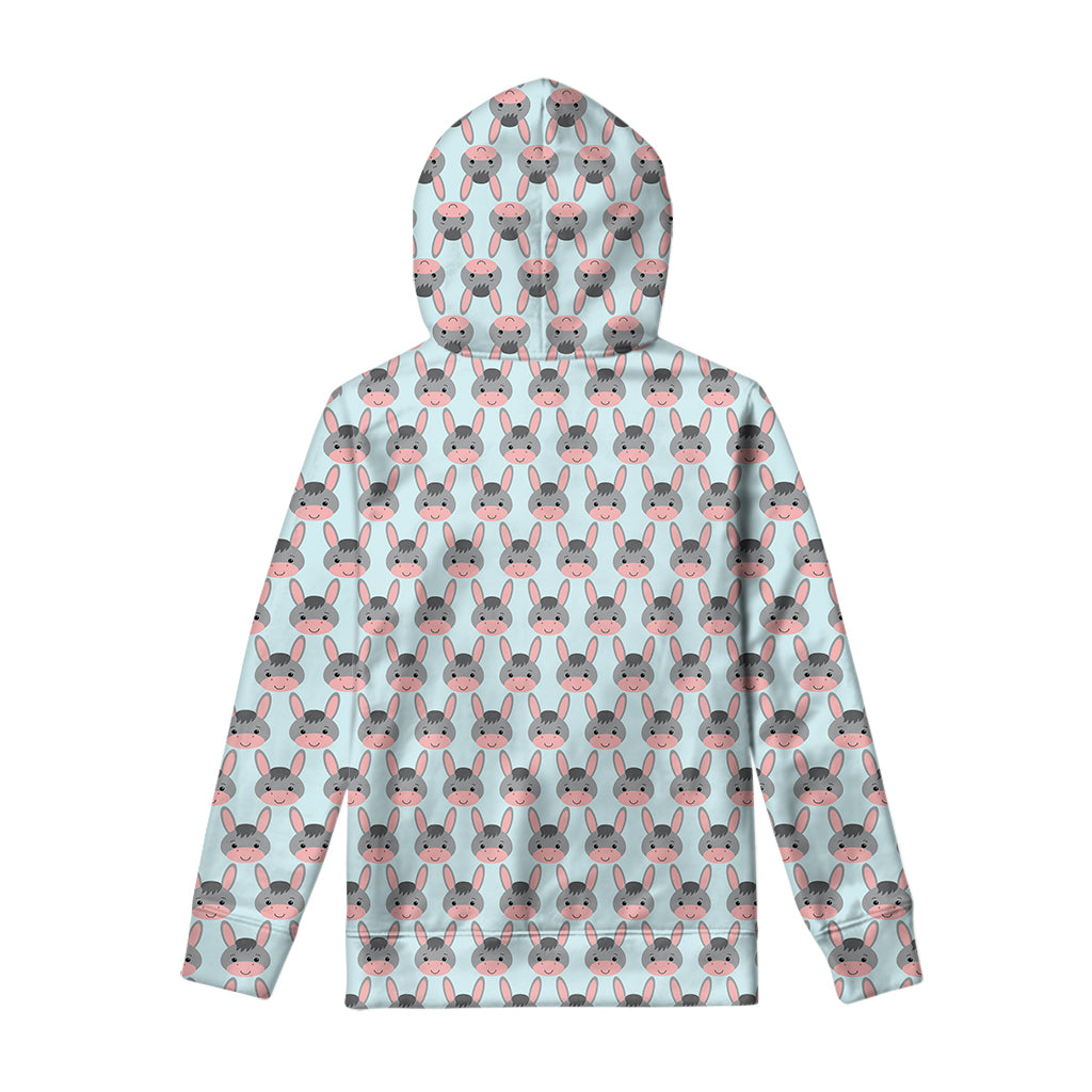 Cute Cartoon Donkey Pattern Print Pullover Hoodie
