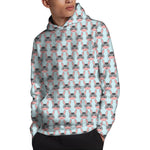 Cute Cartoon Donkey Pattern Print Pullover Hoodie