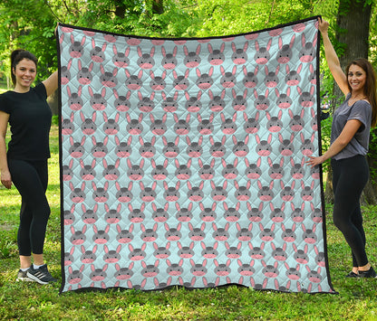 Cute Cartoon Donkey Pattern Print Quilt