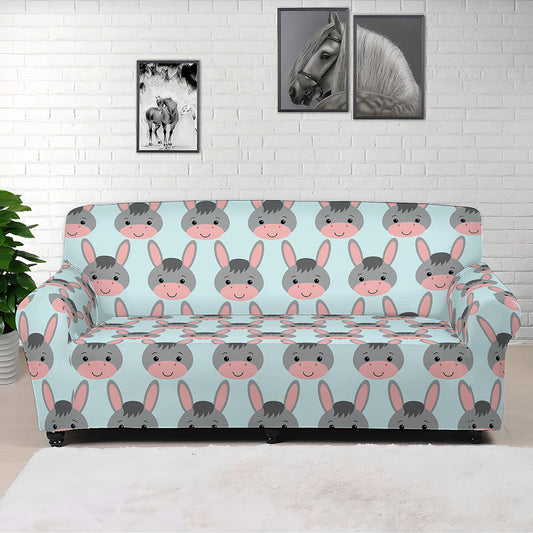 Cute Cartoon Donkey Pattern Print Sofa Cover