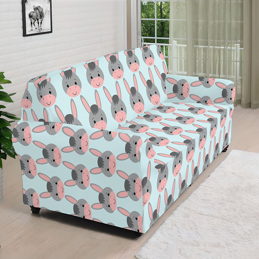 Cute Cartoon Donkey Pattern Print Sofa Cover