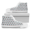 Cute Cartoon Donkey Pattern Print White High Top Sneakers