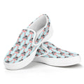 Cute Cartoon Donkey Pattern Print White Slip On Sneakers