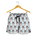 Cute Cartoon Donkey Pattern Print Women's Shorts
