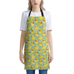 Cute Cartoon Duck Pattern Print Apron