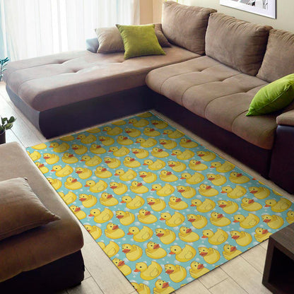Cute Cartoon Duck Pattern Print Area Rug