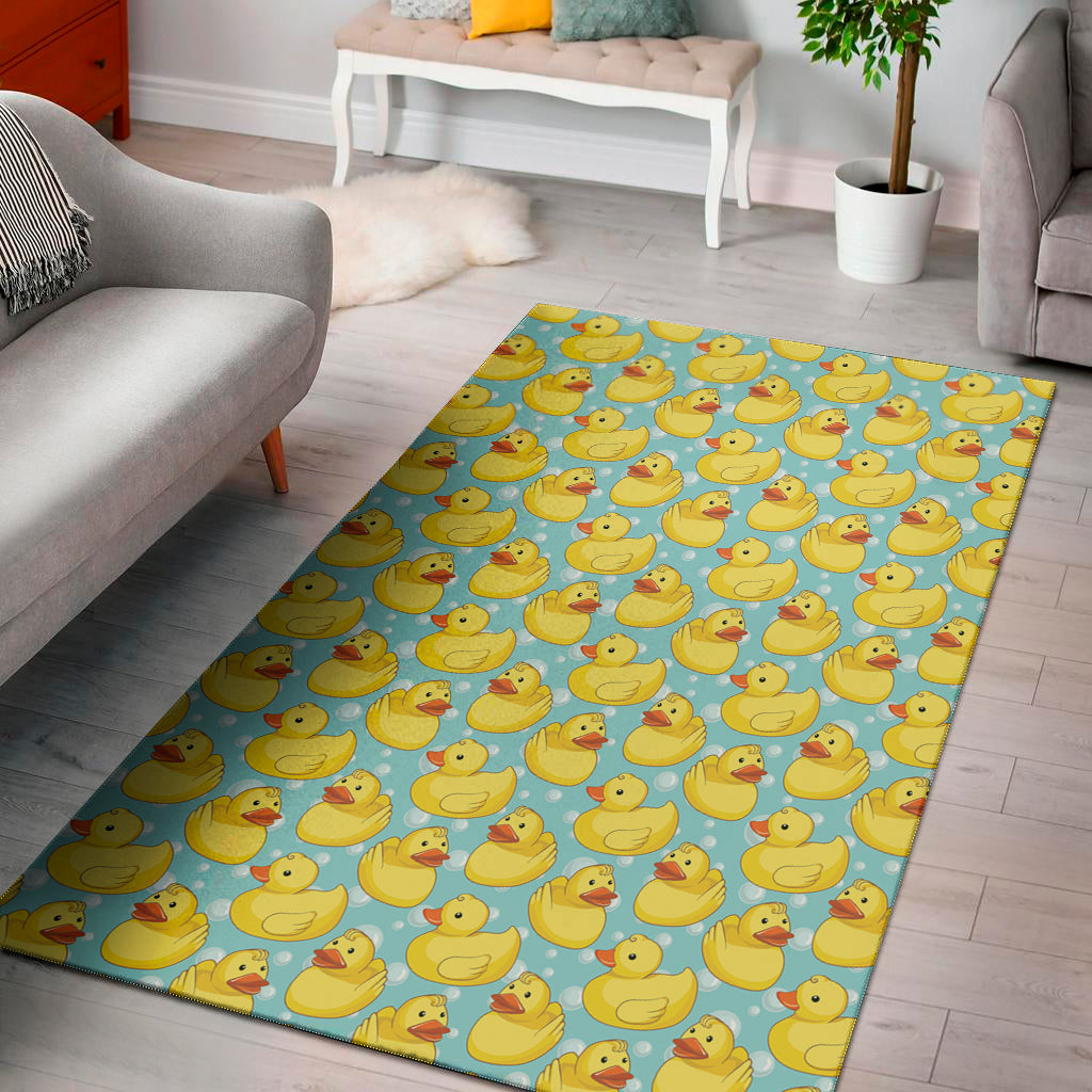 Cute Cartoon Duck Pattern Print Area Rug